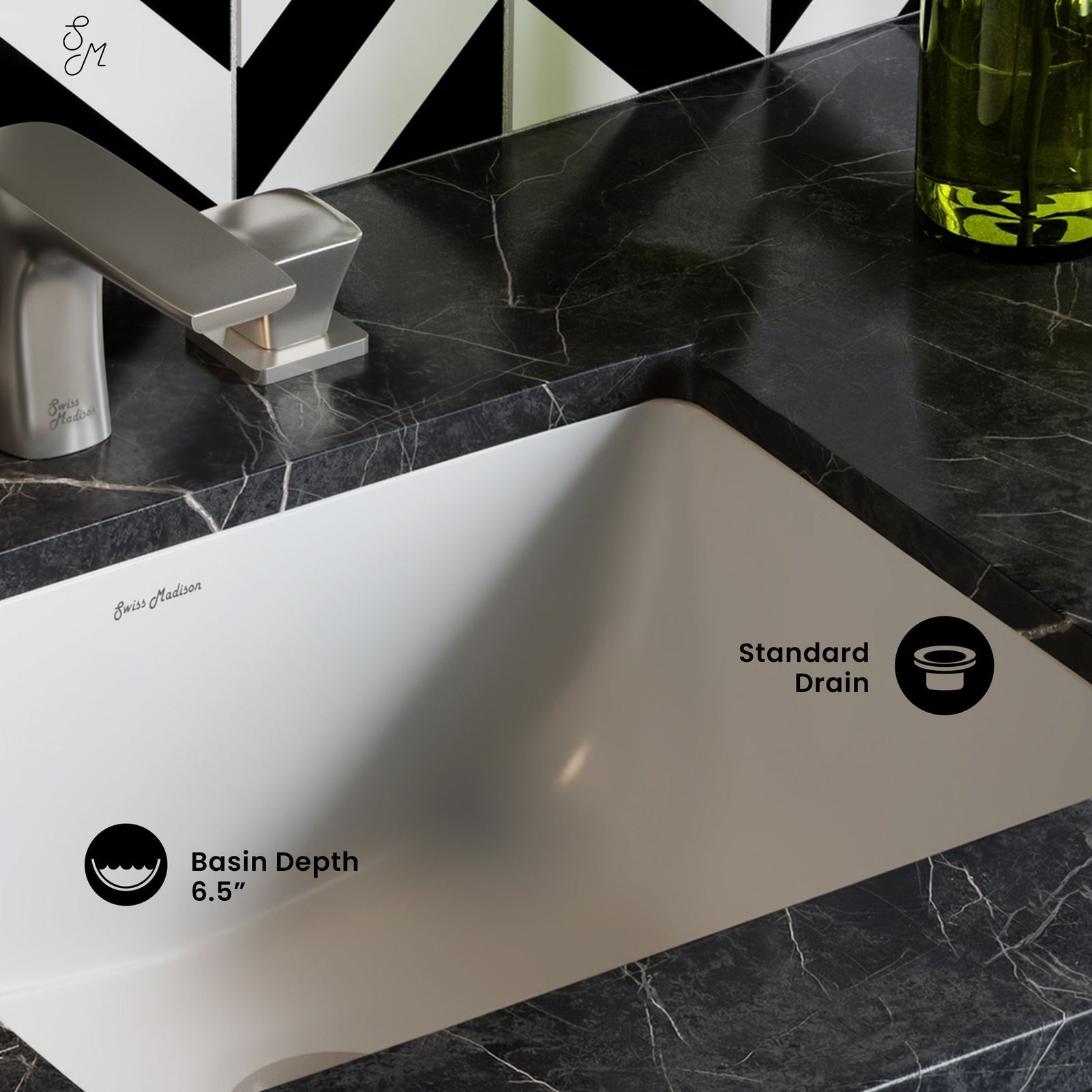 Plaisir 18.5 Rectangular Under-Mount Bathroom Sink K8B3 - product image 4