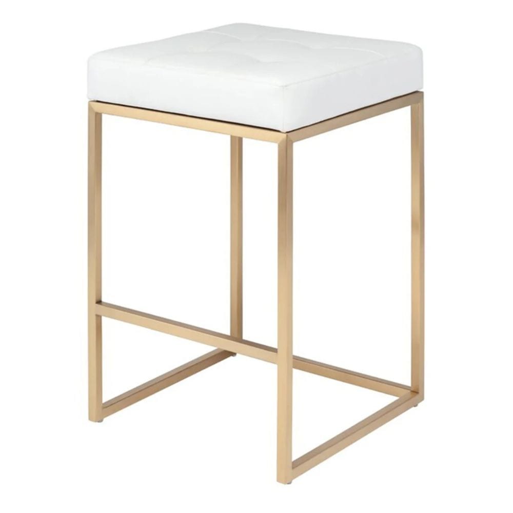 Me Home White Stainless Steel Pipe Counter Stool Z6U1 - product image 1