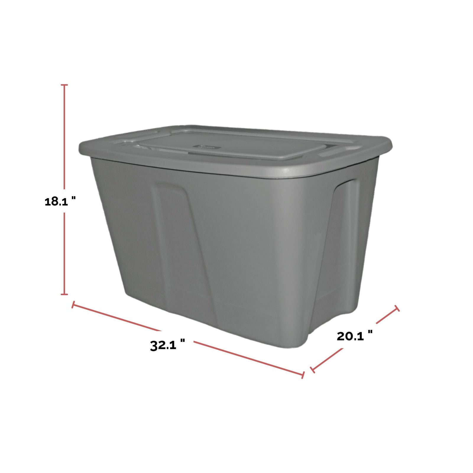 type A Restore Stackable Nesting Storage Box with Lid, 121-L, Grey U4N3 - product image 2