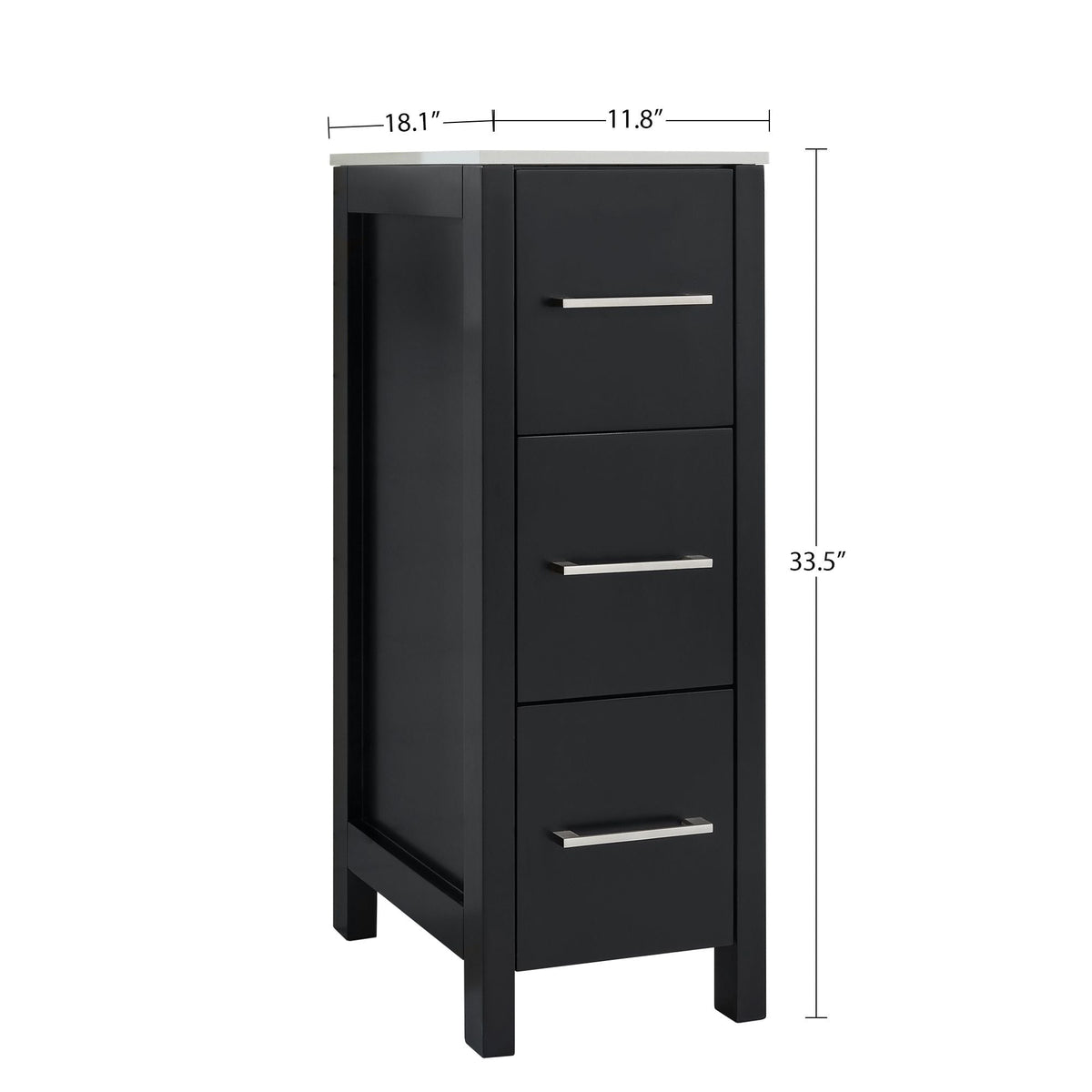 Vanity Art Brescia Vanity Side Cabinet, 12-in A6I7 - product image 1
