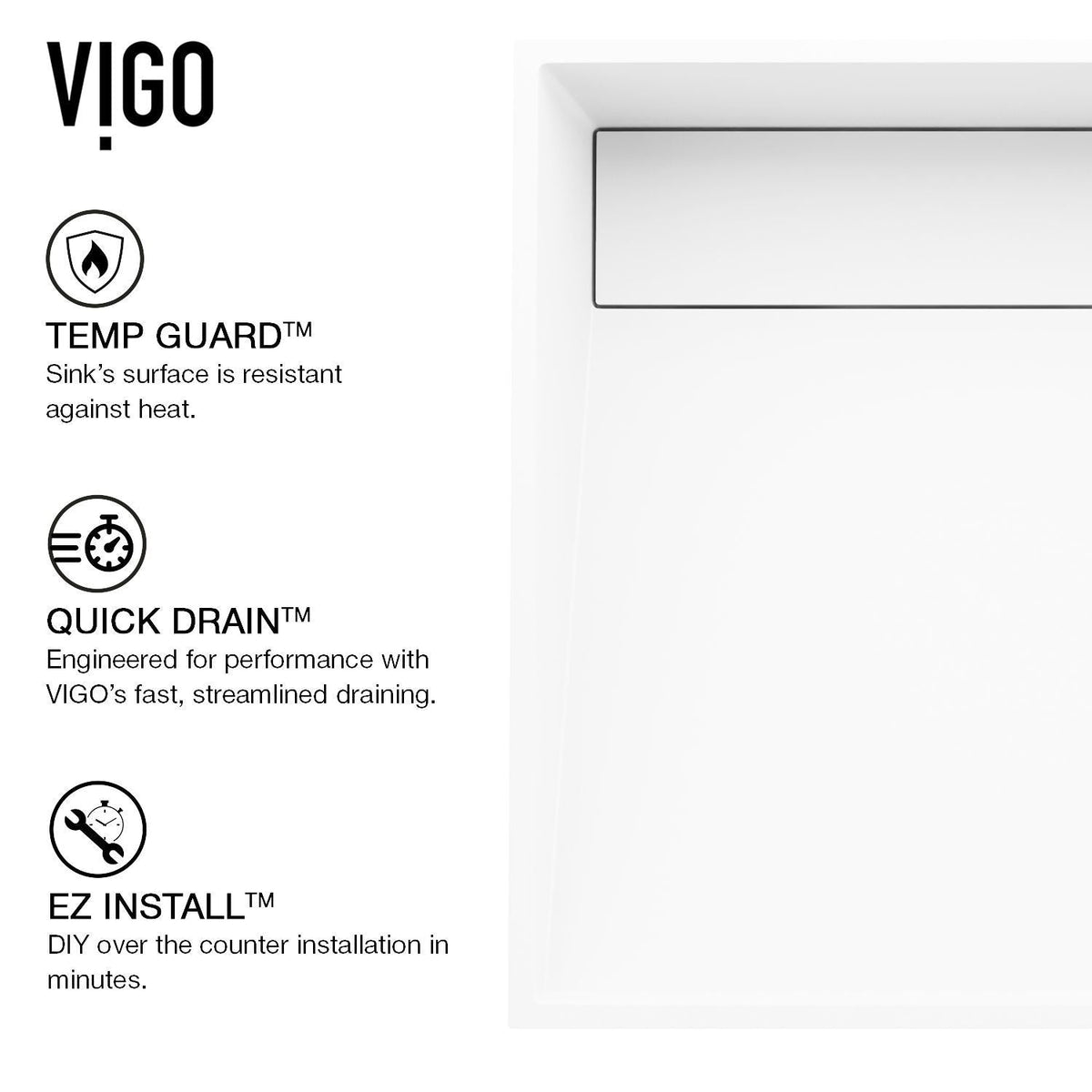 Starr Modern MatteStone 15x15-in Deep White Bathroom Sink/Basin with Square Vessel K0R1 - product image 2