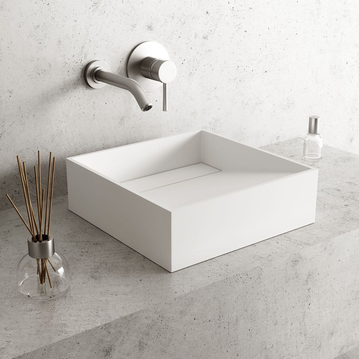 Starr Modern MatteStone 15x15-in Deep White Bathroom Sink/Basin with Square Vessel K0R1 - product image 6
