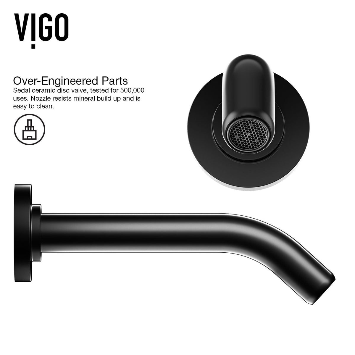 Wisteria White Bathroom Sink Set with Matte Black Olus Faucet R3T6 - product image 6