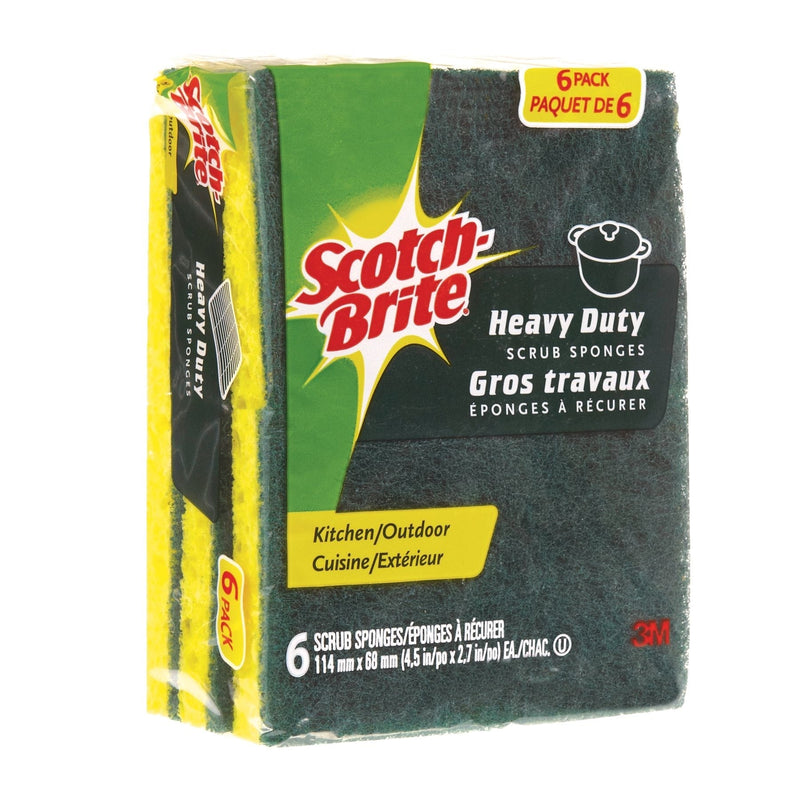 3M Scotch-Brite Heavy Duty Scrub Sponge, 6-pk G9W7