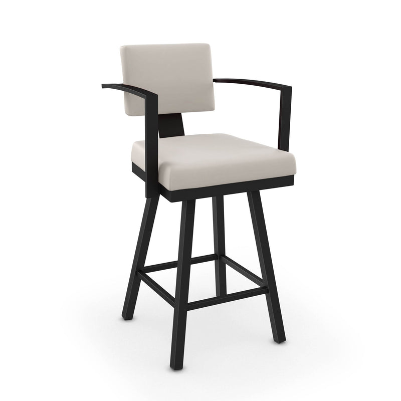 Akers Swivel Bar Stool with Padded Backrest, Multiple Colours, 30-in N1R6