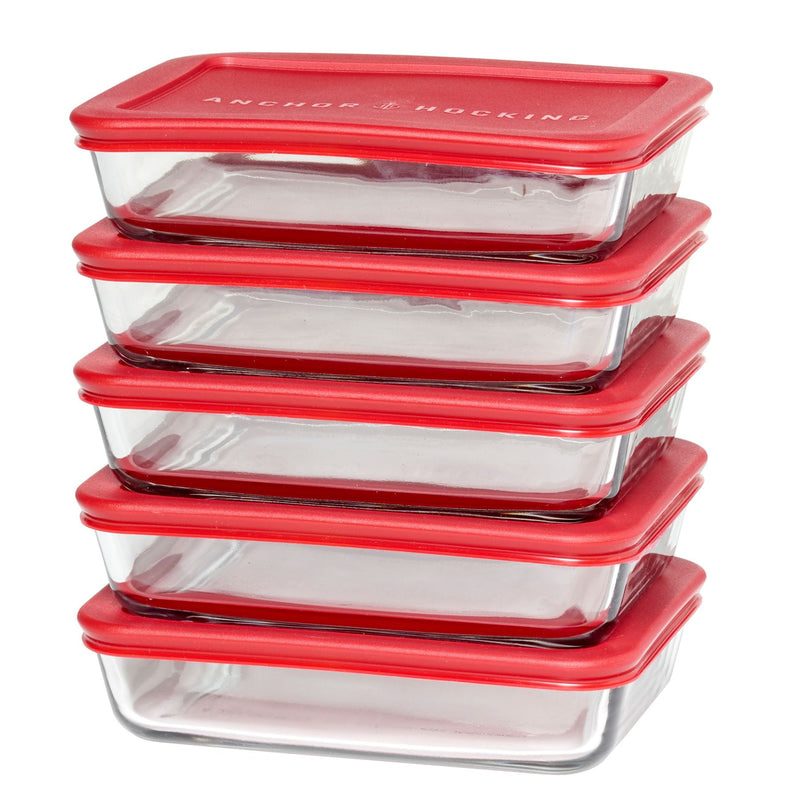 Glass Meal Prep Food Storage Container Set, 10-pc W4B4