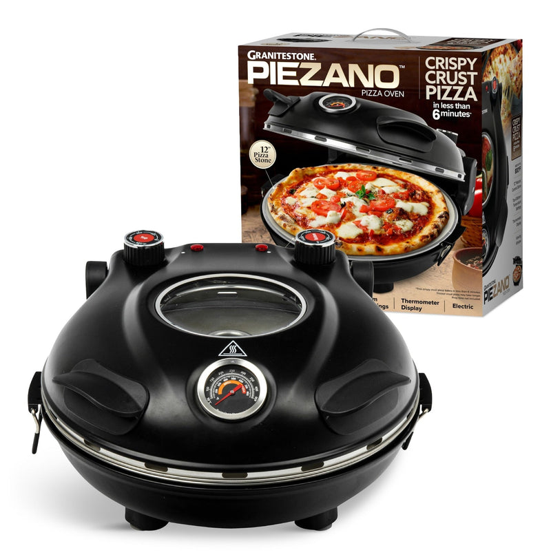 Granitestone Piezano Electric Pizza Oven, 12-in, Black B4W2