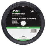 Plastic Lawn Mower Replacement Wheel, Wide Tread 8-in x 1.75-in S2V1 - product image 2