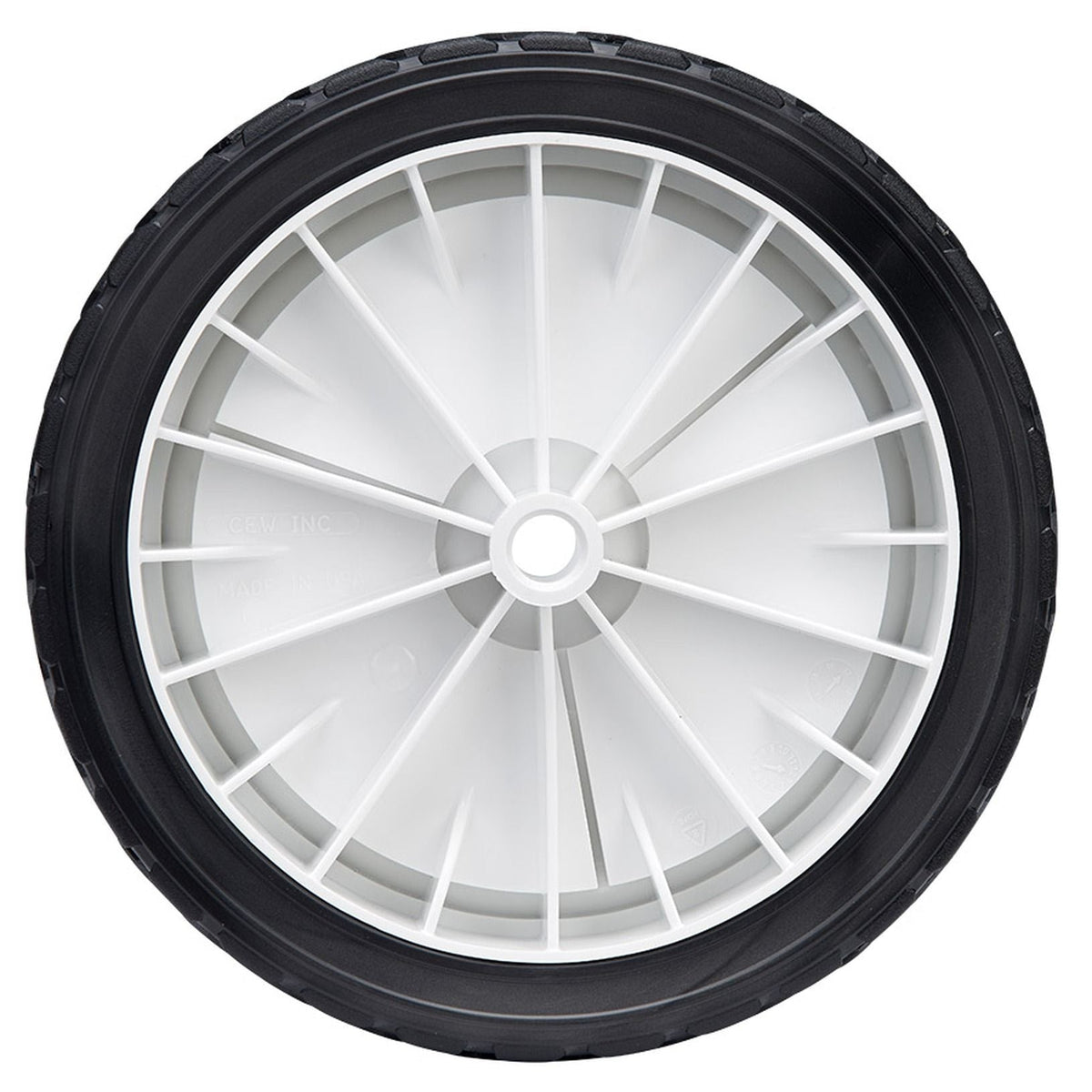 Plastic Lawn Mower Replacement Wheel, Wide Tread 8-in x 1.75-in S2V1 - product image 3