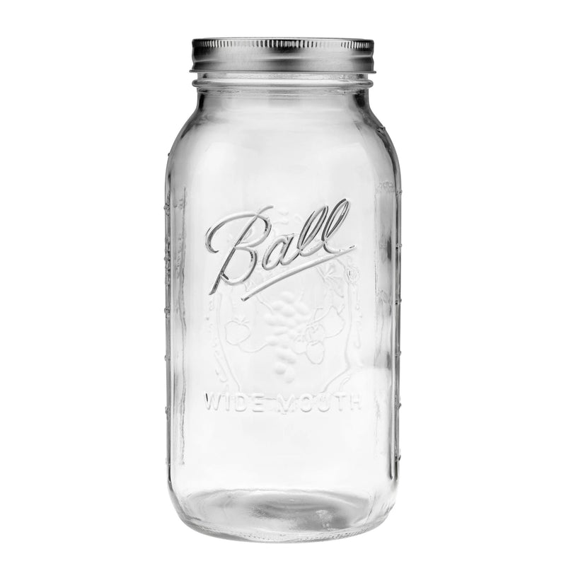 Ball Wide Mouth Half Gallon Glass Mason Jar, 64-oz/1.89-L, 6-pk J0M6