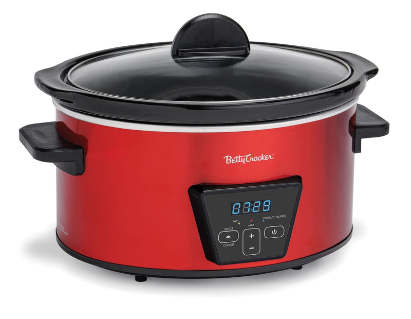 Crocker Digital Programmable Slow Cooker with Tempered Glass Lid, 5-qt Z9J0
