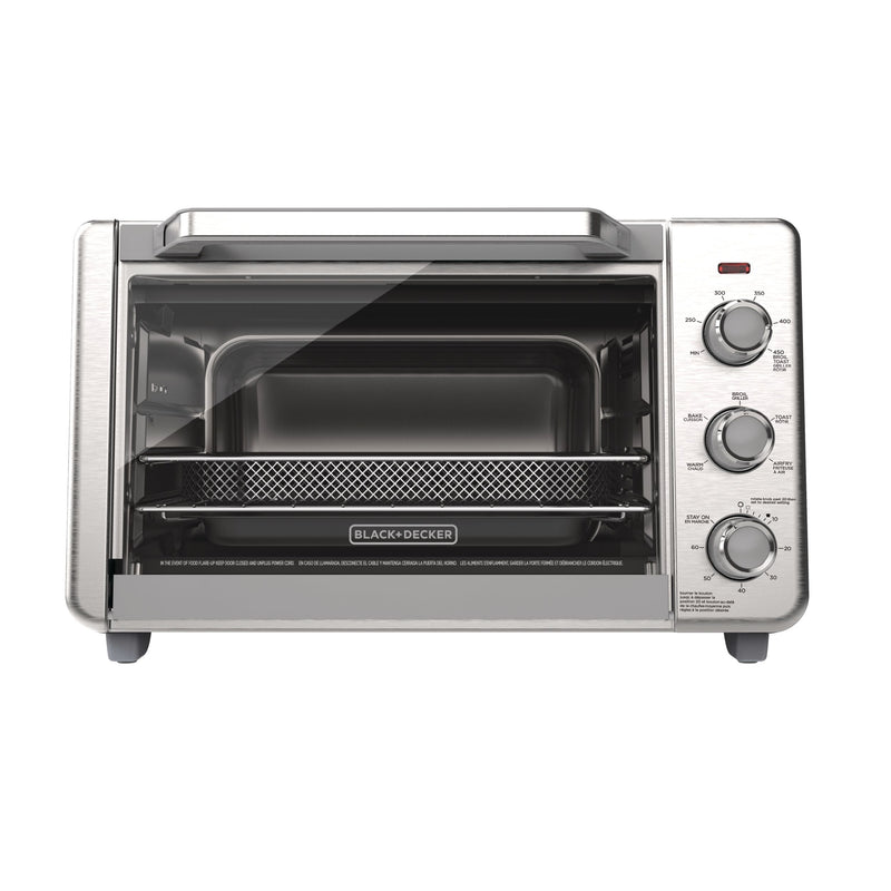 Crisp 'N bake 6-Slice Air Fryer Toaster Oven, Stainless Steel, 5 Cooking Functions U3Z0
