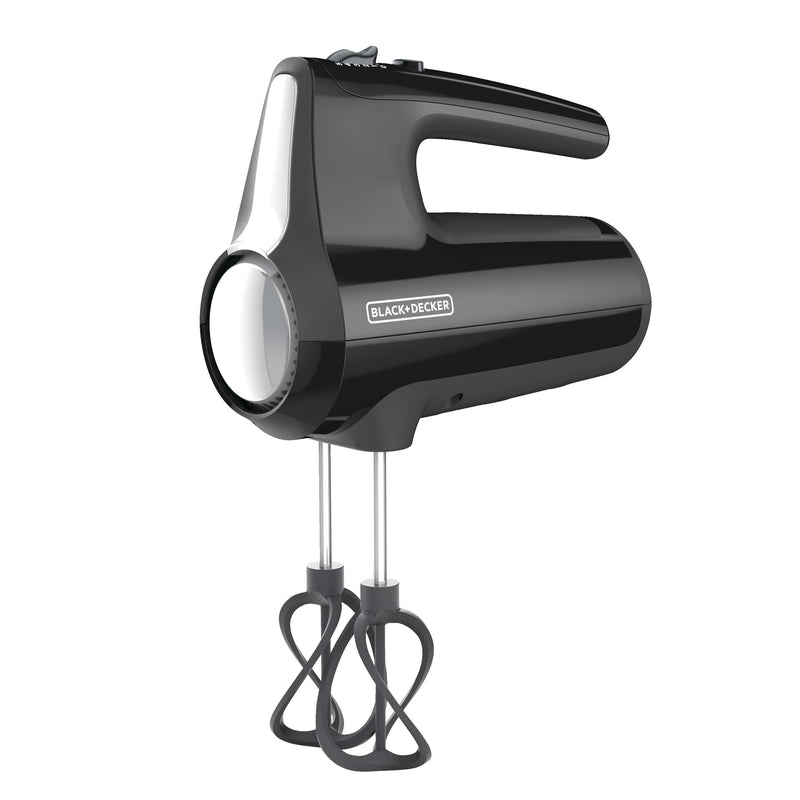 Helix Hand Mixer, Premium Performance 5 Speed Hand Mixer, Includes 5 Attachments and Case, Black D6H9