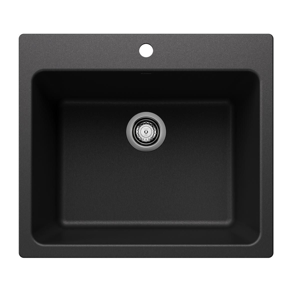 Liven SILGRANIT 25-in Single Bowl Dual Mount Laundry Sink, Anthracite L1R9 - product image 1
