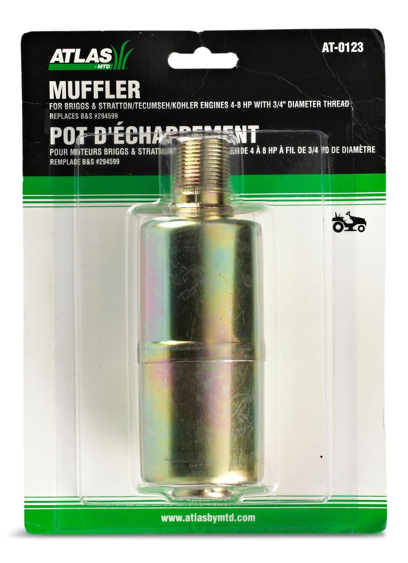 & Stratton Lawn Mower 4-8 HP Engine Muffler, For Engines with 3/4" Thread J6Z9
