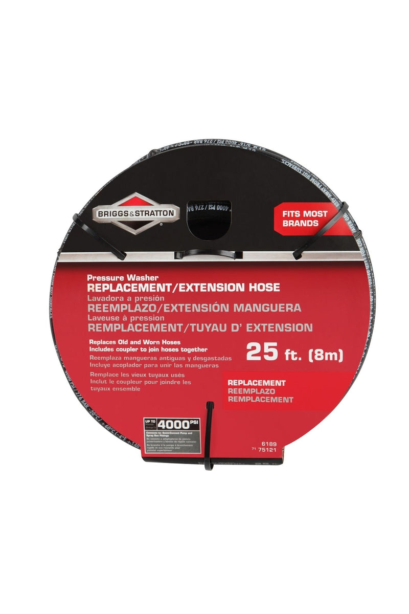 & Stratton Replacement/Extension Hose, Compatible with 4000 PSI Gas Pressure Washer, 25-ft I4B9
