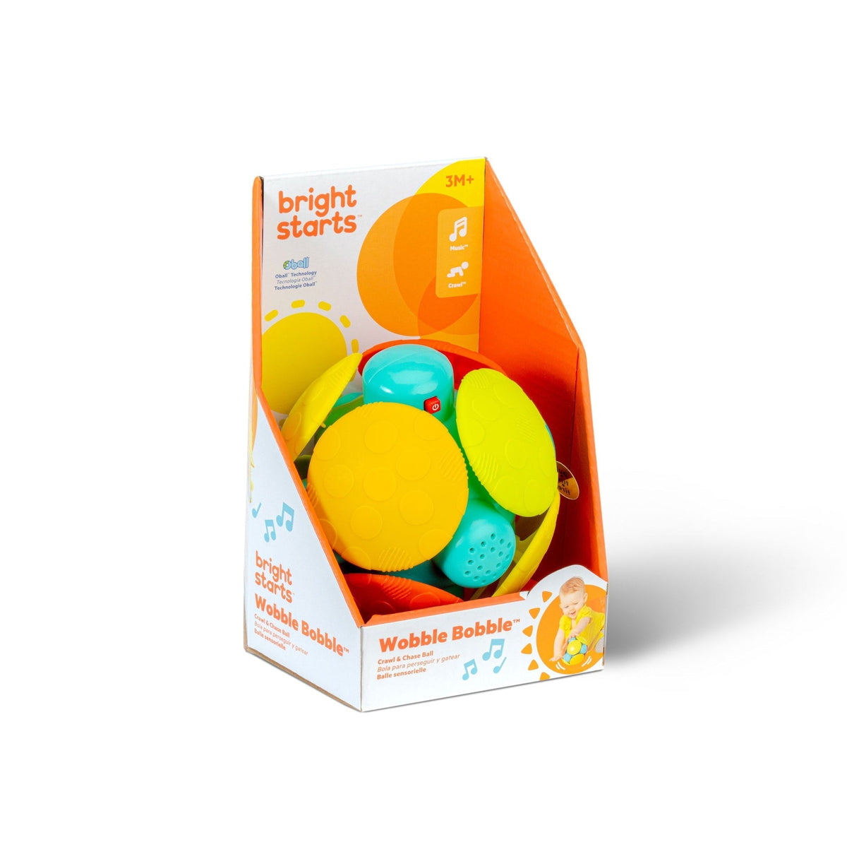 Starts Wobble Bobble Crawl & Chase Activity Ball Toy, Bilingual, Ages 3m+ L6W3 - product image 2