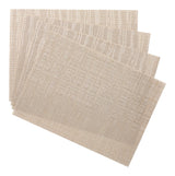 Lurex Rectangle Textilene Woven Placemat, Prosecco, 13-in x 18-in, 4-pk Q5N9 - product image 1
