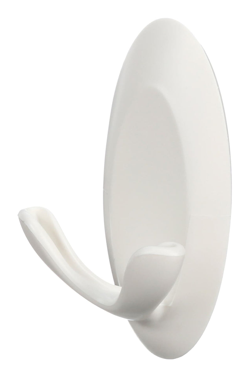 Decorative Quartz Double Hook with Adhesive Strips, White, 3-lbs, 2 Strips Per Pack X3M1
