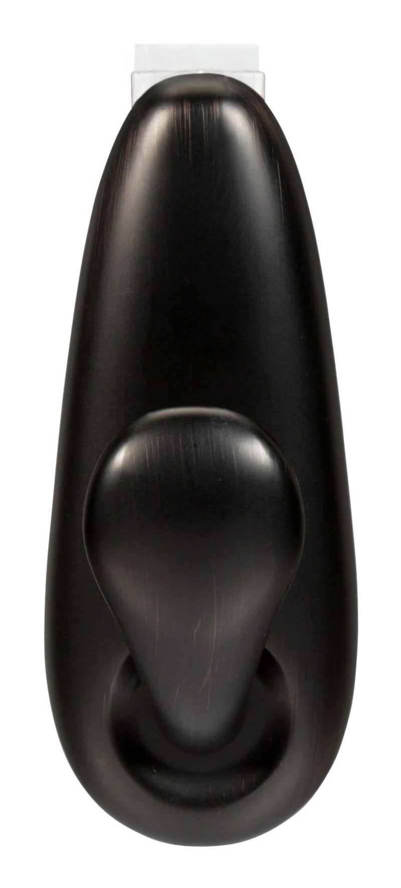 Large Decorative Metallic Hook with Adhesive Strips, Oil Rubbed Bronze, 5-lbs, 1 Strip per Pack I7E4