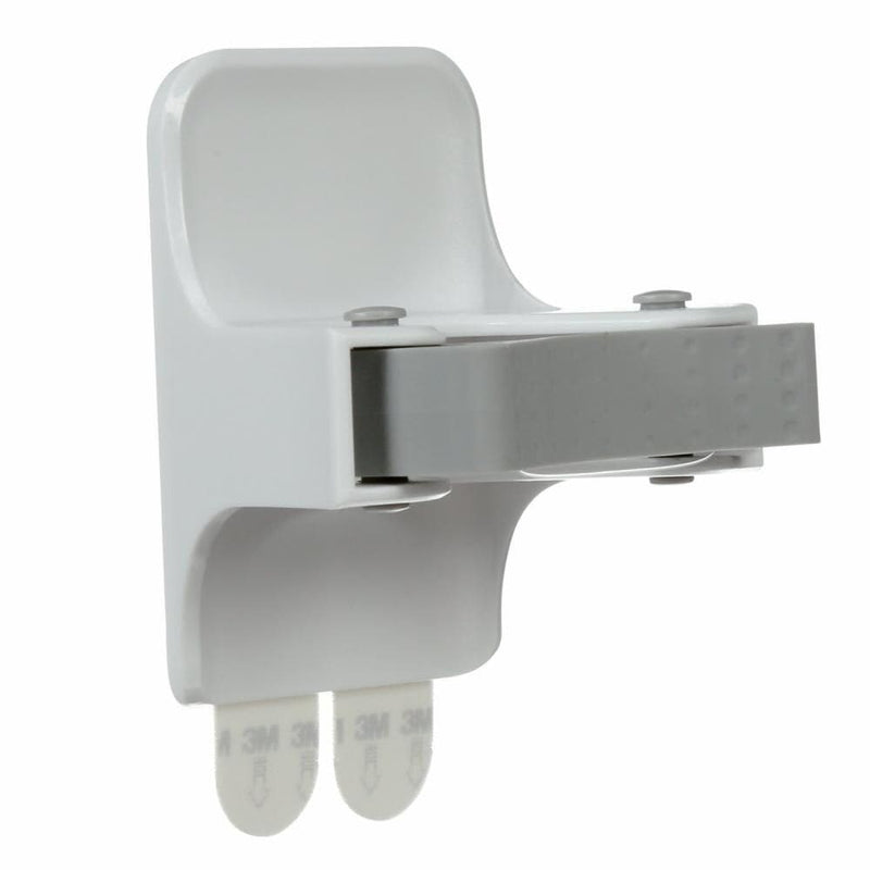 Wall-Mounted Mop & Broom Gripper with Adhesive Strips, White, 4-lbs, 1 Strip per Pack D4R9