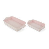 Kitchen Nested Bead Rectangular Bake Dish Set, Pink, 2-pc K6M1 - product image 1