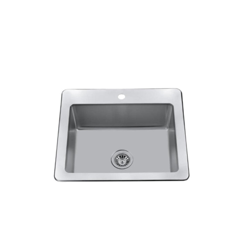 25-in Brushed Satin Stainless Steel Drop-in Sink Z1Y5