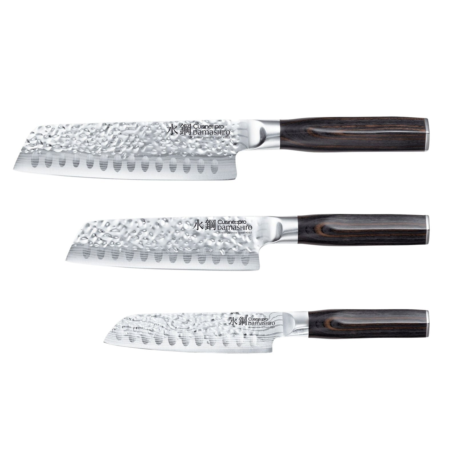 PRO DAMASHIRO EMPEROR SANTOKU 3PC SET M4M7 - product image 1