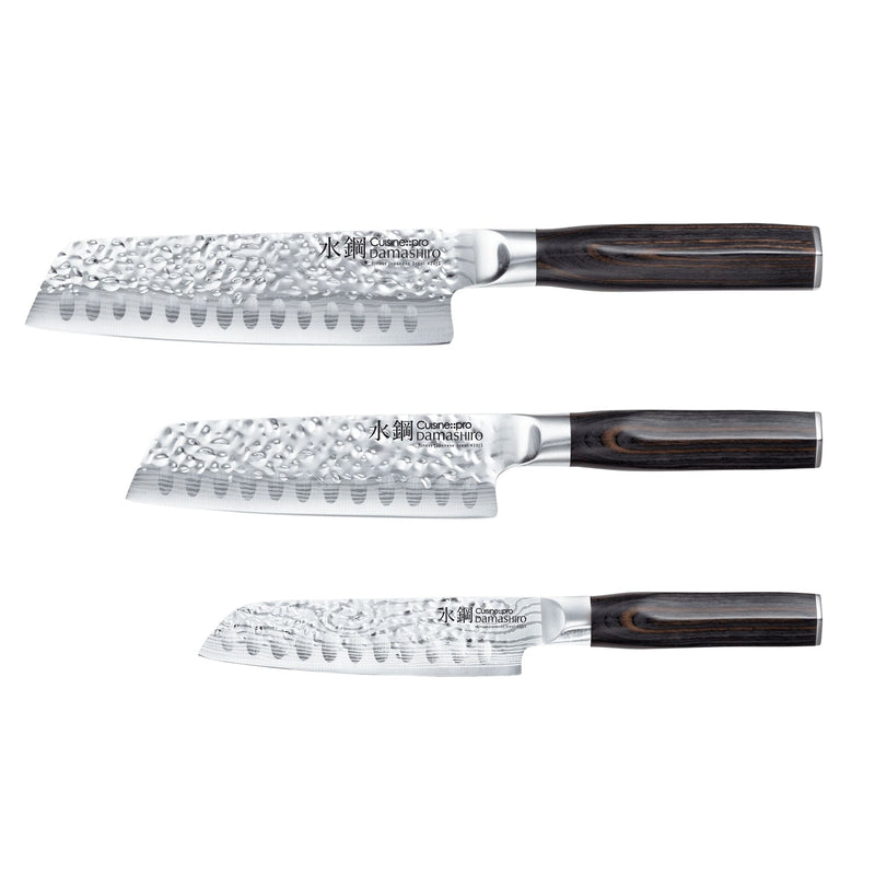 PRO DAMASHIRO EMPEROR SANTOKU 3PC SET M4M7