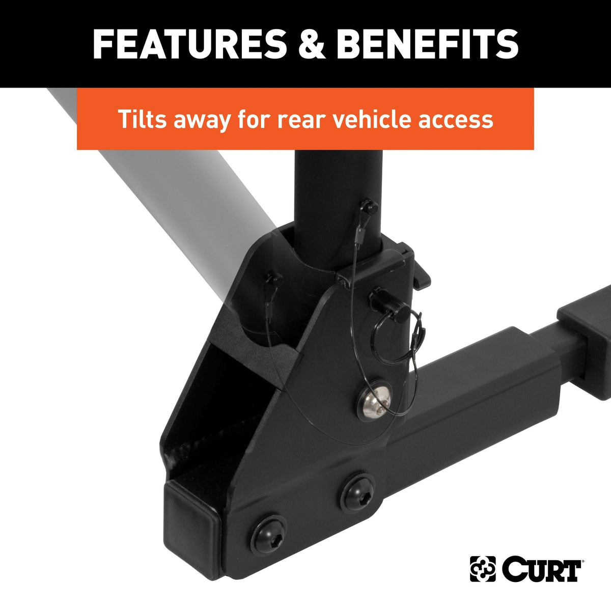 18021 Hitch Mounted Bike Rack, Fits 1-1/4" and 2" Receiver, 2 Bikes R6H0 - product image 7