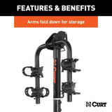 18021 Hitch Mounted Bike Rack, Fits 1-1/4" and 2" Receiver, 2 Bikes R6H0 - product image 8