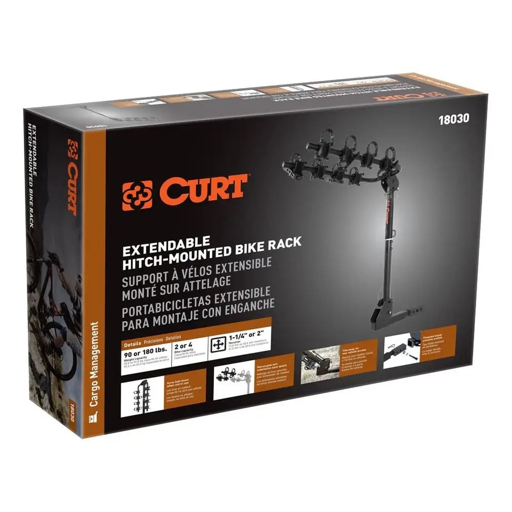 18030 2-Bike To 4-Bike Two Arm Hitch Mount Bike Rack, Fits 1-1/4, 2-in Receiver, Black S6K2 - product image 2