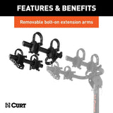 18030 2-Bike To 4-Bike Two Arm Hitch Mount Bike Rack, Fits 1-1/4, 2-in Receiver, Black S6K2 - product image 6