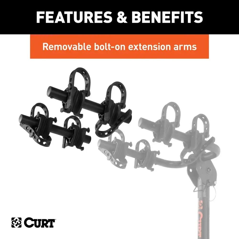 18030 2-Bike To 4-Bike Two Arm Hitch Mount Bike Rack, Fits 1-1/4, 2-in Receiver, Black S6K2 - product image 6