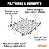 18218 Elastic Cargo Net with Hooks for Roof Basket, 44 x 36-in O1U4 - product image 6