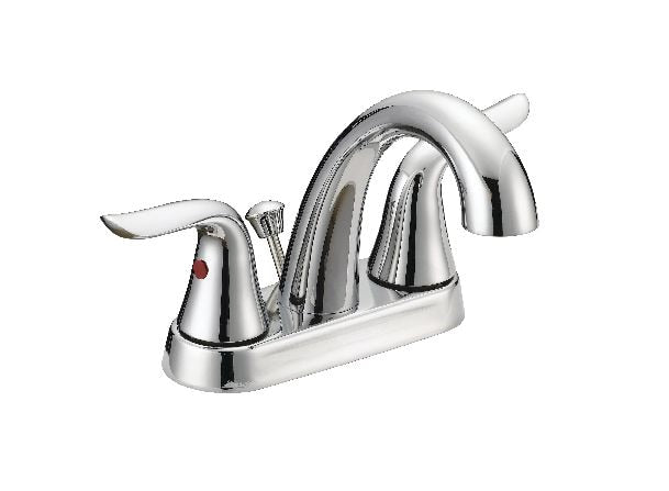 Plymouth Double Handle 4-in Centreset Bathroom Sink Faucet with Pop-Up Drain, Chrome X6M7 - product image 1