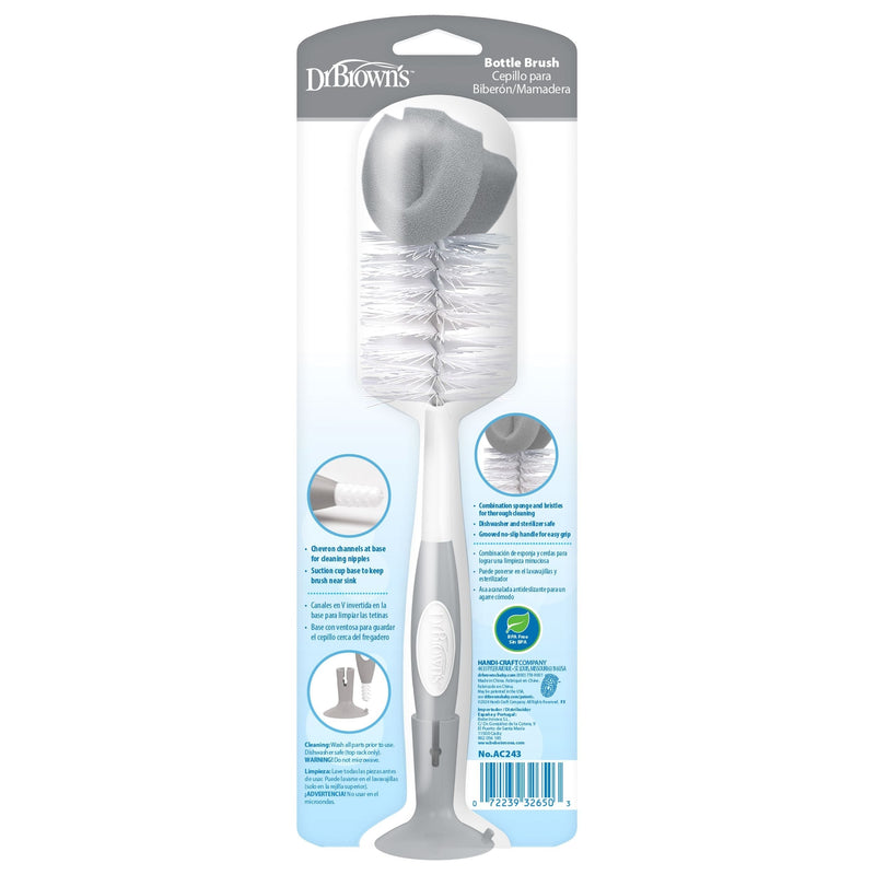 Soft Touch Bottle Brush, Grey X3N5