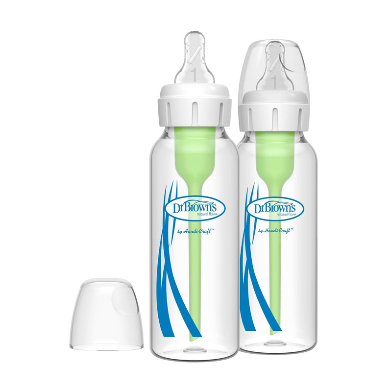 B's + Glass Narrow Bottles, 8-oz, 2-pk R0E4
