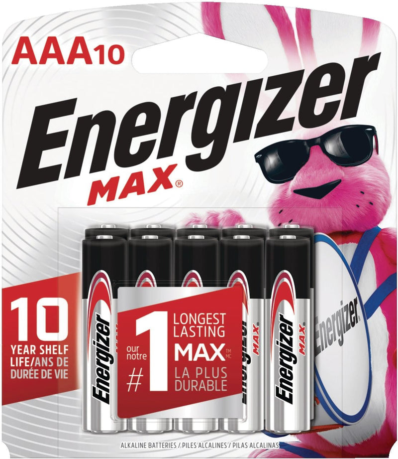 Max 10-pk AAA Alkaline Batteries, Long Lasting, All Purpose A5F0
