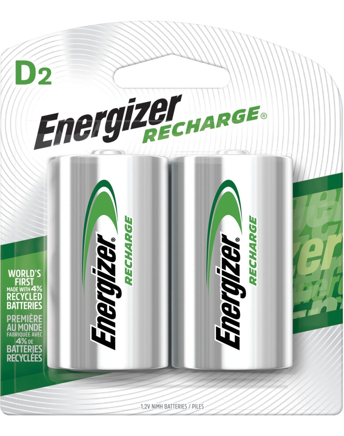 NH50BP-2 2-pk D NiMH Rechargeable Batteries, Pre-Charged, Long Lasting I4M8 - product image 1