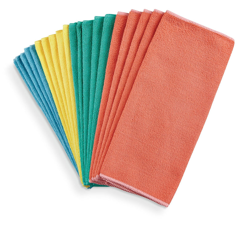 All-Purpose Machine Washable Microfibre Cloths, Assorted Colours, 20-pk B3X7