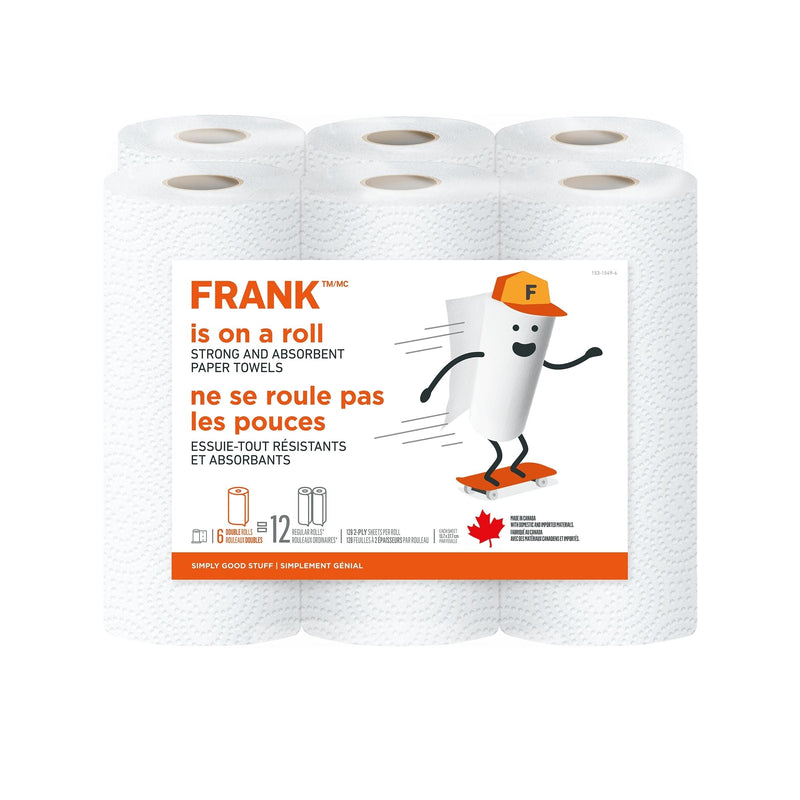 Paper Towel, 2-ply, 6-pk, Adjustable Tear Size C3H3