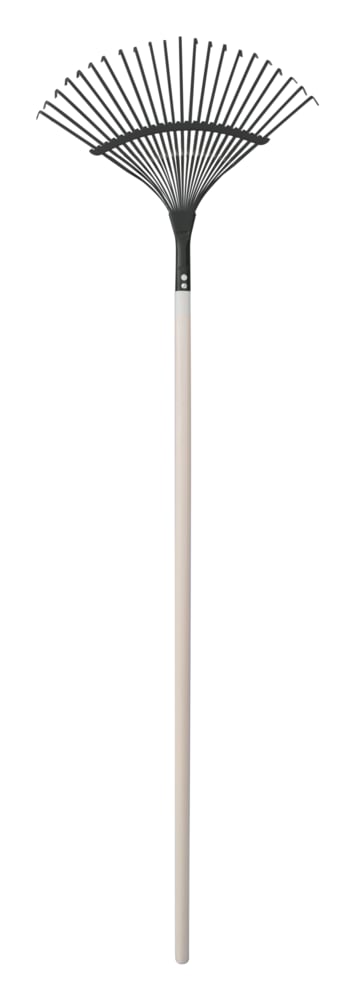 Garden Club 16-in Wide Metal 22-Tine Leaf Rake, 48-in Hardwood Shaft U2S0 - product image 1