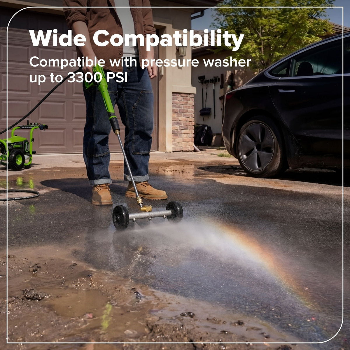 2-in-1 Water Broom & Undercarriage Cleaner, Pressure Washer Attachment W7V7 - product image 3