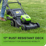 60V 17-in Push Lawn Mower with 4.0 Ah Battery & 3A Charger Q0A8 - product image 8