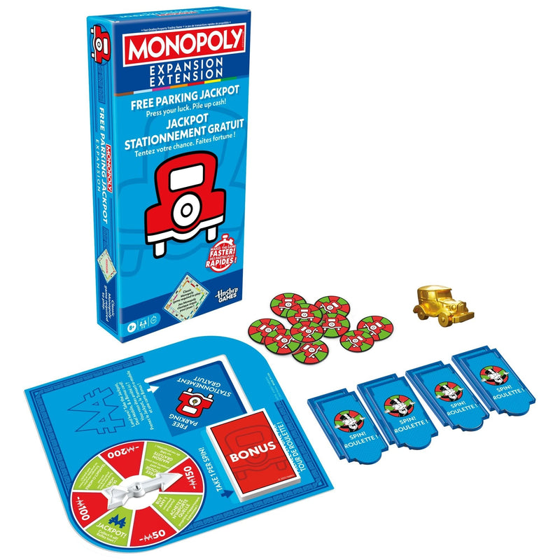 Games Monopoly Free Parking Jackpot Expansion Pack for Classic Monopoly Game X5Y8
