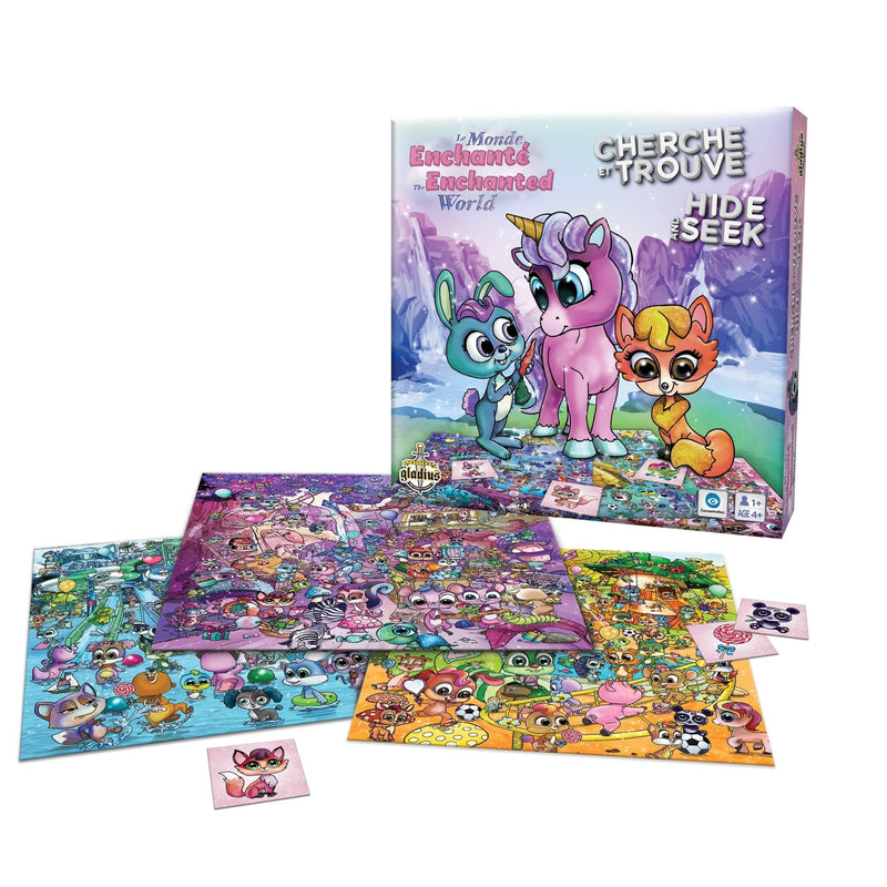 and Seek The Enchanted World Family Board Game, Bilingual, Ages 4+ U7D1