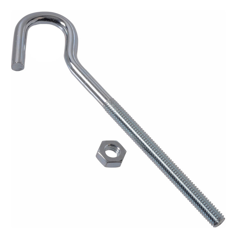 Zinc-Plated Lag Bolt Clothesline Hook, Corrosion Resistance, 7-1/4-in S6O3