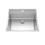 Brookmore Drop In Single Bowl 1-Hole Kitchen Sink, 25-in x 22-in x 9-in, Stainless Steel H3H1 - product image 1