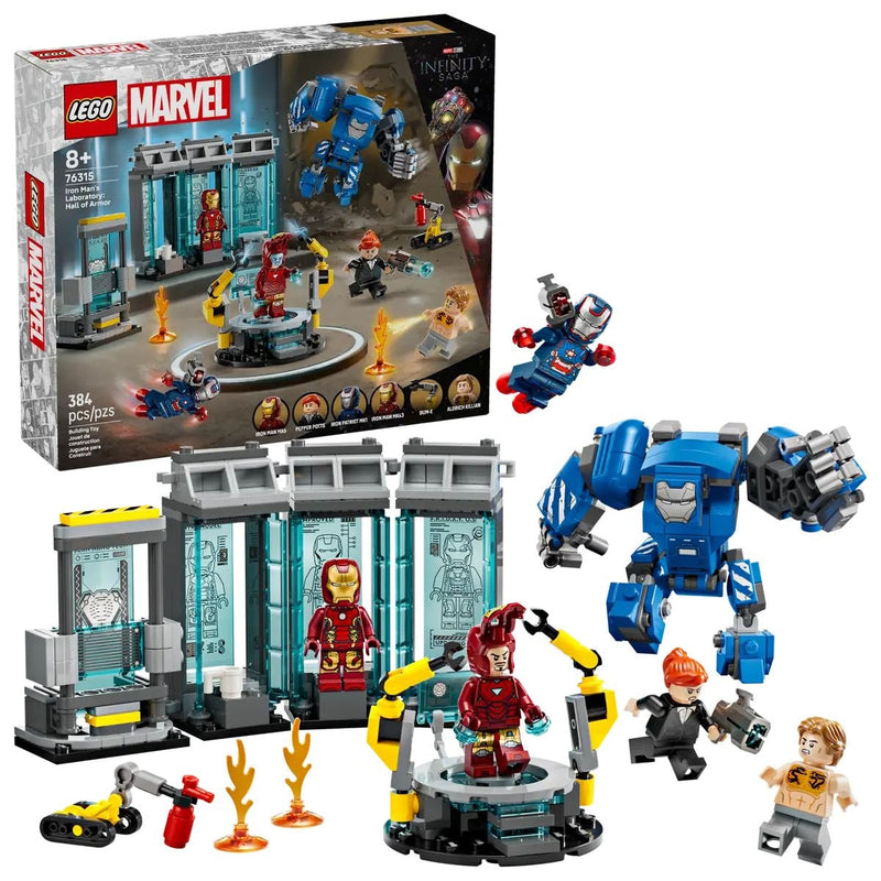 LEGO 76315 Iron Man's Laboratory: Hall of Armor, 384-pc D9Y3